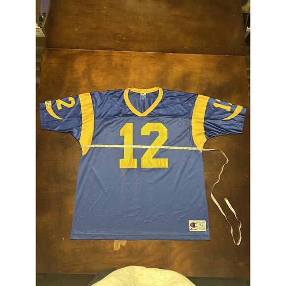 VTG 1997 St. Louis Rams Tony Banks #12 Alternative Champion NFL Jersey Size 52 - Picture 6 of 11